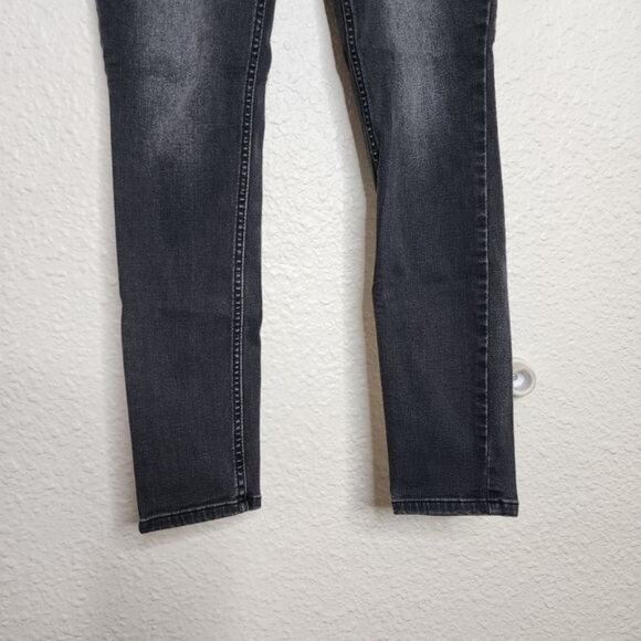 Free People High Waisted Lace-Up Jeggings  in Faded Black Women's Size 28 - Picture 5 of 8
